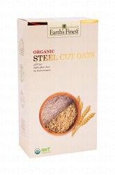 Earth's Finest Organic Steel Cut Oats - cholesterol free, high fiber