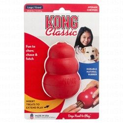 Kong Classic Large Red Natural Rubber Treat Dispenser Dog Toy (13-30kg)