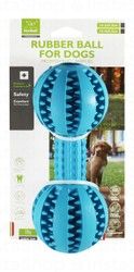 Nunbell Blue Rubber Ball Chew Dog Toy (15.4x5.2cm)
