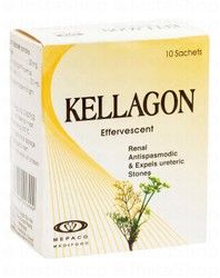 Kellagon Renal Antispasmodic Effervescent Granules for Expelling Ureteric Stones