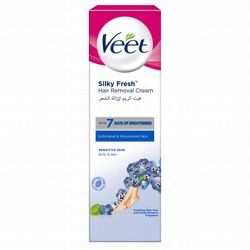 Veet Silky Fresh Legs &amp; Body Hair Removal Cream with Aloe Vera &amp; Violet Blossom Fragrance for Sensitive Skin