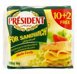 President Cheese for Sandwich (10+2 Slices Free)