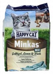 Happy Cat Minkas Mix Dry Food with Chicken, Lamb &amp; Fish for Adult Cats