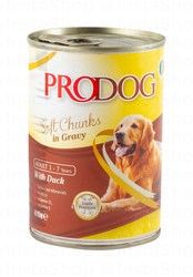 Prodog Wet Dog Food with Soft Duck Chunks in Gravy for Adult Dogs (1-7 Years)