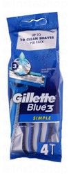 Gillette Blue Simple 3 Razors