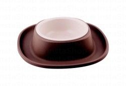 Georplast Soft Touch Extra Small  Brown &amp; White 150ml Pet Bowl