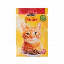 Friskies Wet Cat Food with Beef in Gravy - no added artificial colorants