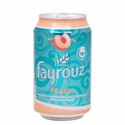 Fayrouz Carbonated Non Alcoholic Malt Beverage Peach Flavor