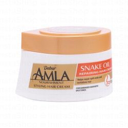 Dabur Amla Repairing Styling Hair Cream with Snake Oil for Split Ends &amp; Damaged Hair
