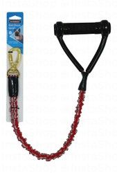Dogness Medium Gray &amp; Red Anti Shock Reflective Leash (63x2cm) for Dogs (Up to 32kg)