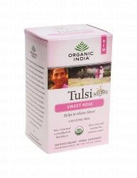 Organic India Tulsi Sweet Rose Tea - caffeine free