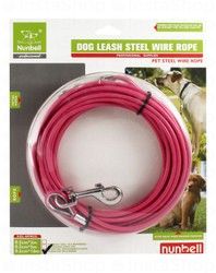 Nunbell Pink Steel Wire 10m Dog Leash