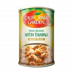 California Garden Fava Beans with Tahina