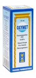 Oxymet 0.05g Oxymetazoline Hydrochloride Decongestant Nasal Drops for Adults